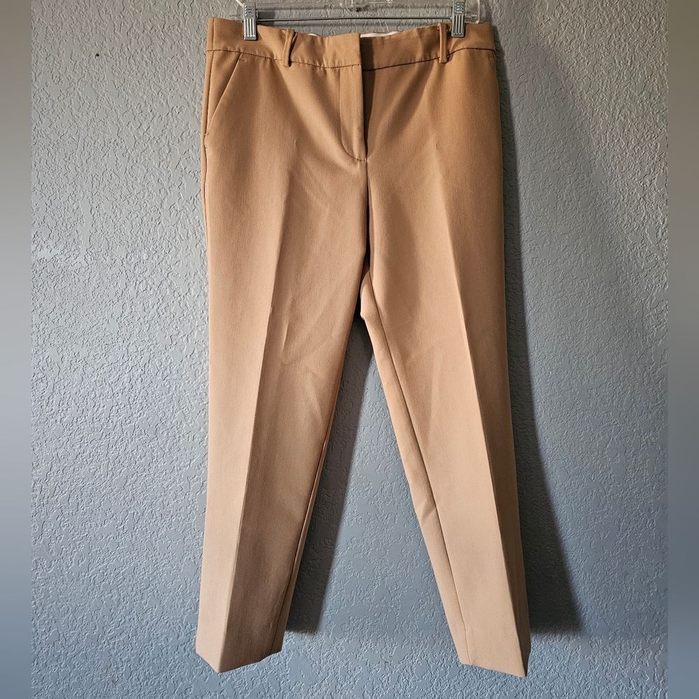 Talbots Petite Stretch Poly-Blend Dress Work Pants Milk Chocolate Brown Sz 10P